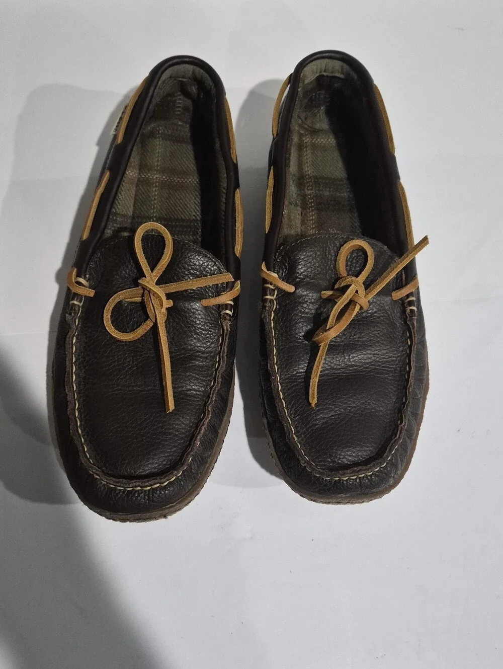 L.L. Bean Men’s Brown Leather Moccasin Driving Loafers Size 11